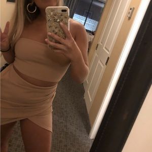 Nasty gal two piece nude set